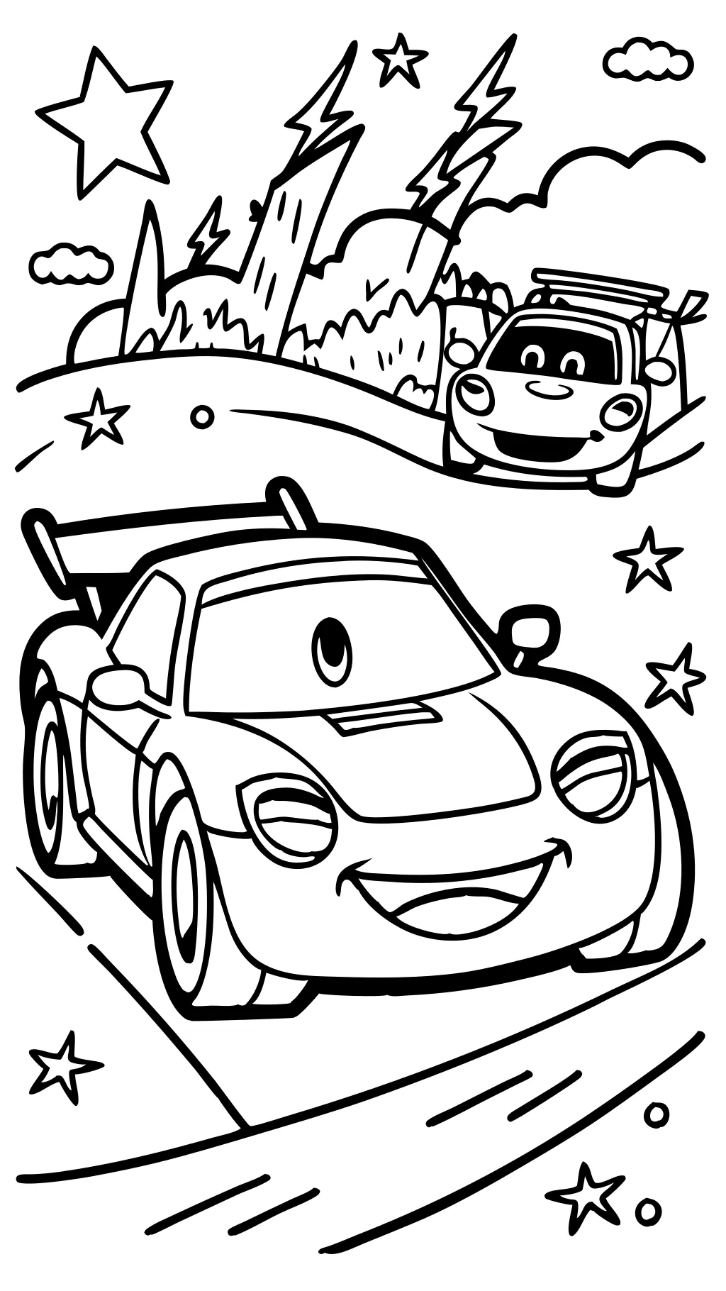 fabulous lightning mcqueen coloring page